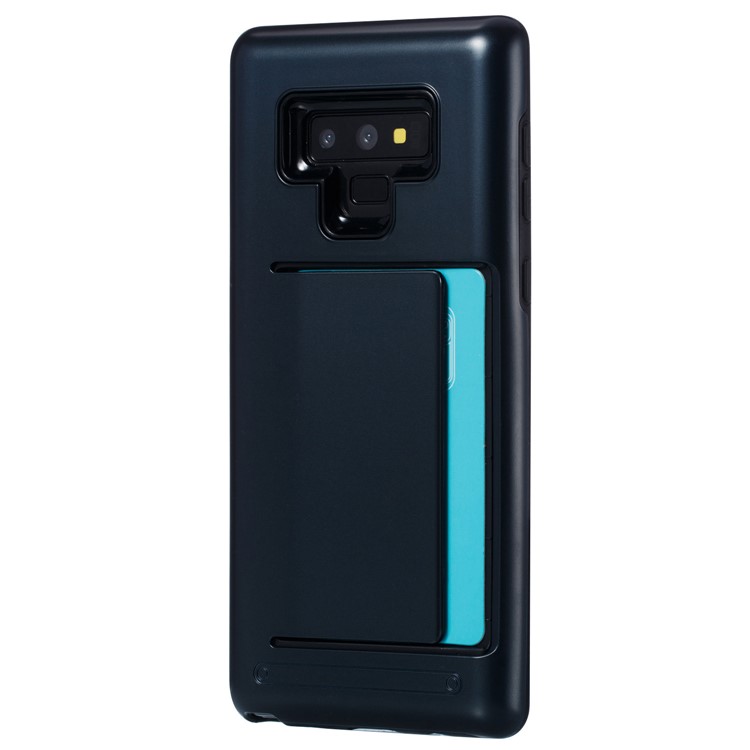 

Держатель Карты PC TPU Гибридный Корпус Мобильного Телефона Для Samsung Galaxy Note 9 - Темно-синий