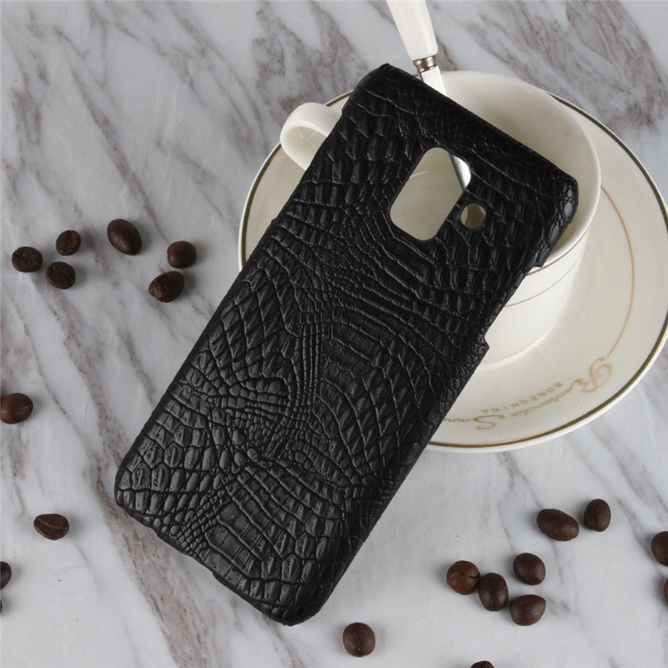 Crocodile Texture PU Leather Coated PC Phone Case for Samsung Galaxy A6 (2018) - Black-4