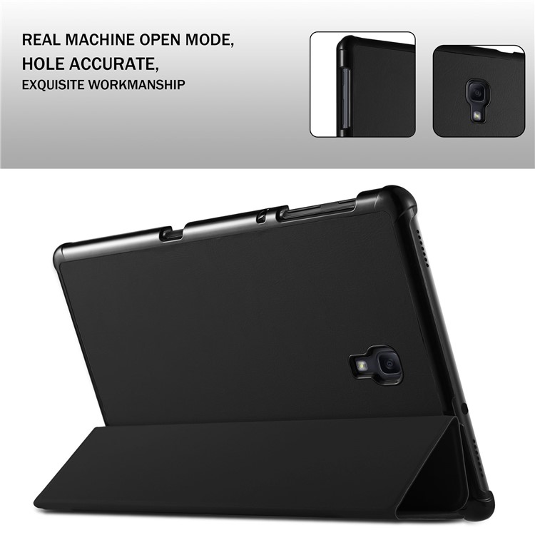 Smart PU Leather Tri-fold Stand Tablet Case for Samsung Galaxy Tab A 10.5 (2018) T590 T595 - Black-6