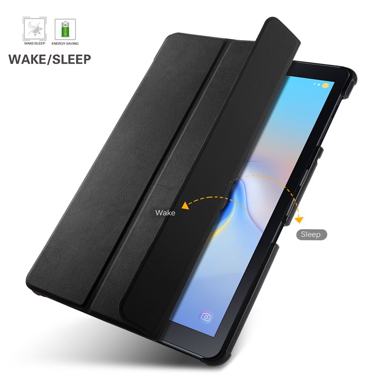 Smart PU Leather Tri-fold Stand Tablet Case for Samsung Galaxy Tab A 10.5 (2018) T590 T595 - Black-7