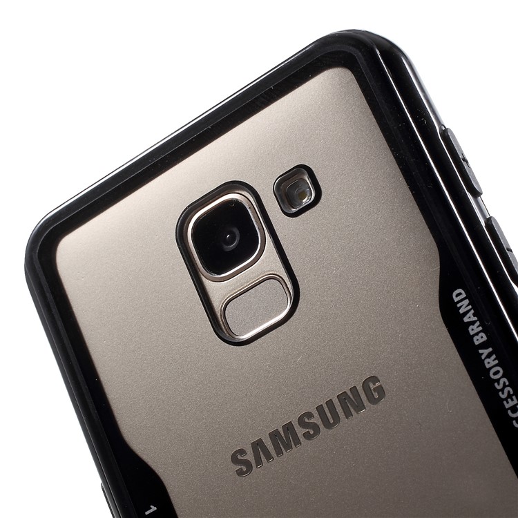 TPU Edge + Clear Acrylic Back Combo Case for Samsung Galaxy J6 (2018) - Black-3