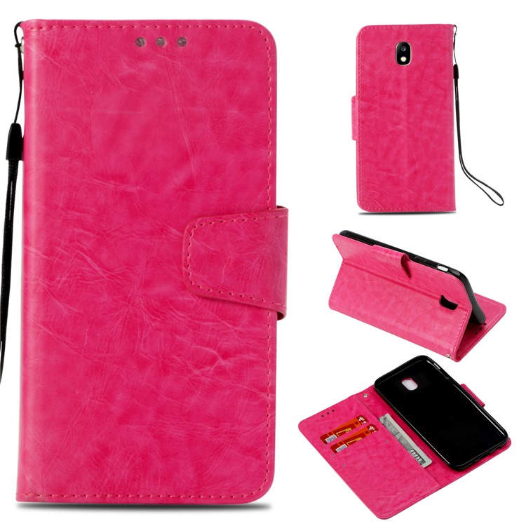 

Retro PU Leather Wallet Shell Case for Samsung Galaxy J5 (2017) EU Version / J5 Pro (2017) - Rose, Galaxy J5 (2017)