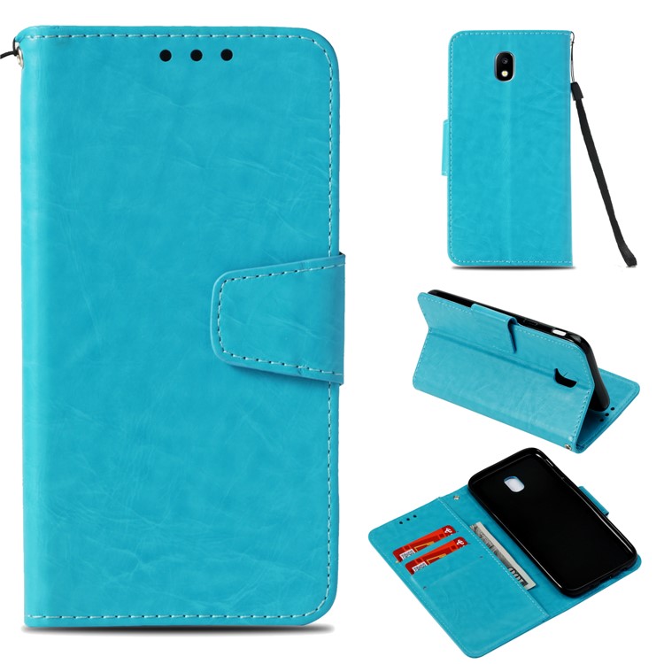

Retro PU Leather Stand Case with Card Slots for Samsung Galaxy J5 (2017) EU Version / J5 Pro (2017) - Blue, Galaxy J5 (2017)