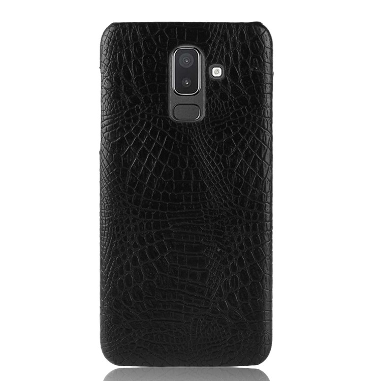 Crocodile Texture PU Leather Coated PC Mobile Case for Samsung Galaxy J8 (2018) - Black-2