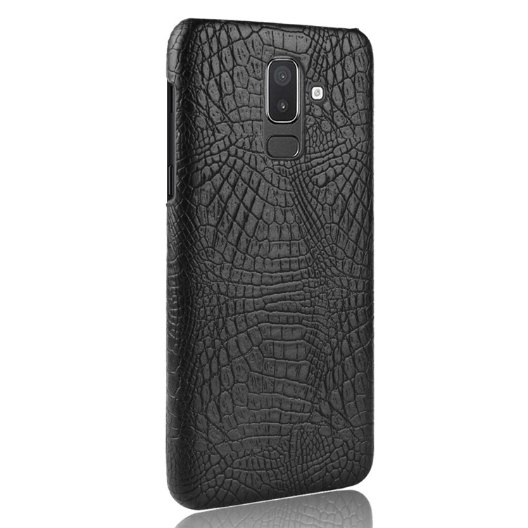 Crocodile Texture PU Leather Coated PC Mobile Case for Samsung Galaxy J8 (2018) - Black-3
