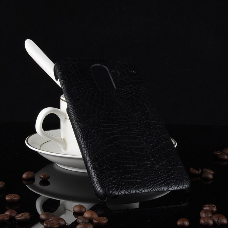 Crocodile Texture PU Leather Coated PC Mobile Case for Samsung Galaxy J8 (2018) - Black-4