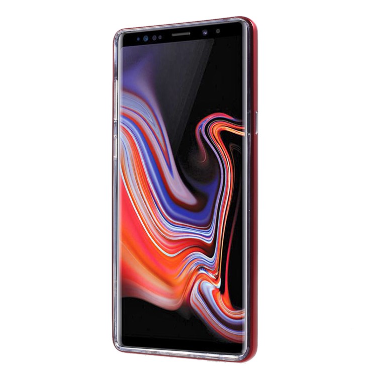 Clear Back PC + TPU Kickstand Combo Phone Case for Samsung Galaxy Note9 N960 - Red-2
