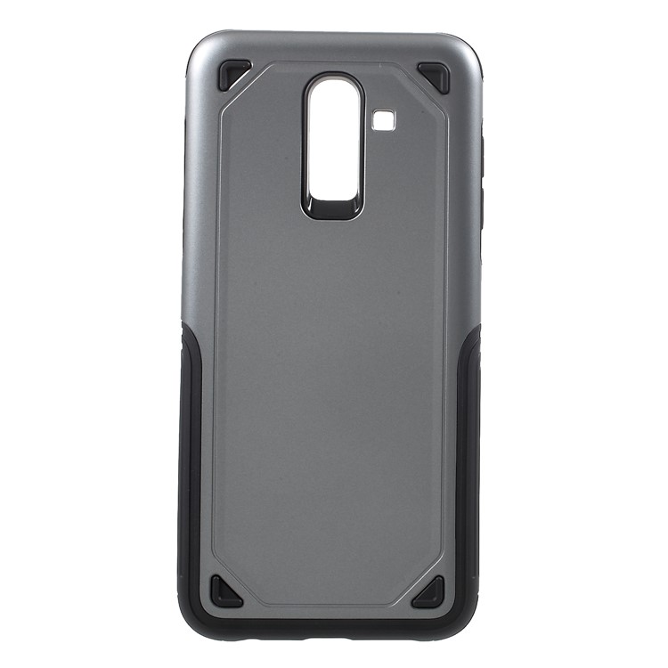 

Rugged Armor Plastic + TPU Hybrid Back Case for Samsung Galaxy J8 (2018) - Grey, Galaxy J8 (2018)