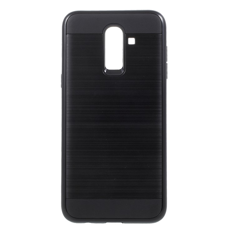 

Brushed PC and TPU Hybrid Phone Cover for Samsung Galaxy J8 (2018) - Black, Galaxy J8 (2018)