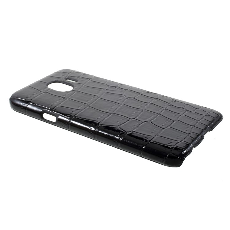 PU Leather Coated Hard PC Case for Samsung Galaxy J4 (2018) - Crocodile Texture-3
