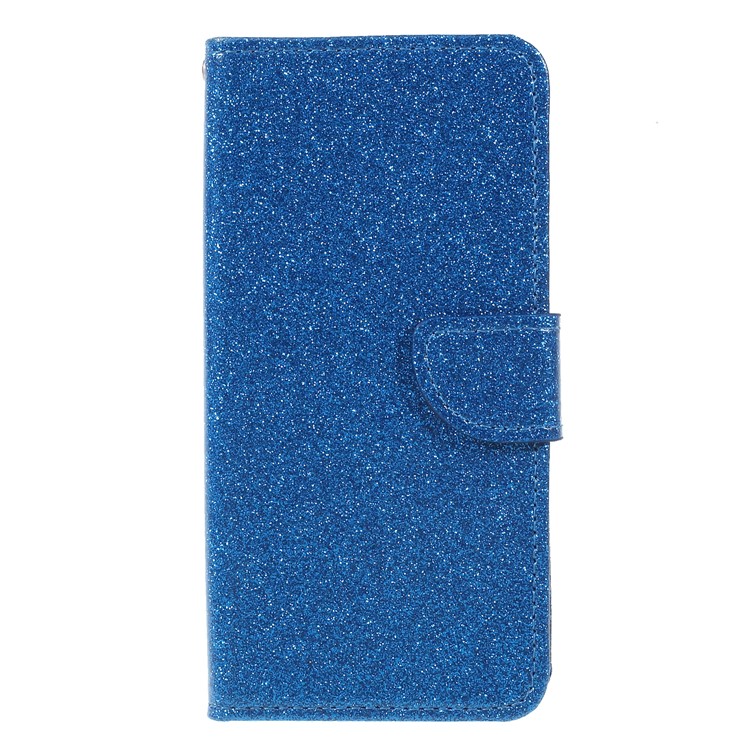 

Flash Powder Leather Wallet Shell Case for Samsung Galaxy J3 (2018) J337 / J3 Star - Blue