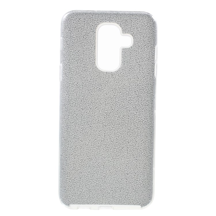 

3-in-1 Glittery Powder Paper TPU + PC Hybrid Cover for Samsung Galaxy J8 (2018) - Silver, Galaxy J8 (2018)
