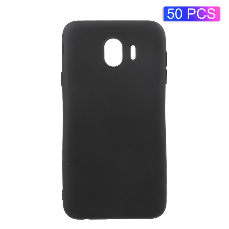 

50PCS/Set Matte Pudding Soft TPU Mobile Phone Case for Samsung Galaxy J4 (2018) - Black, Galaxy J4 (2018)