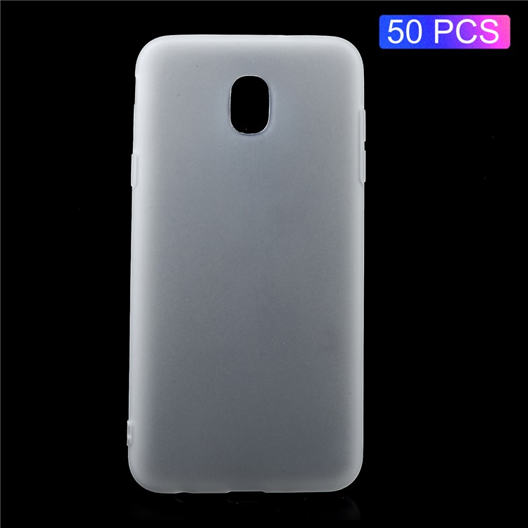 

50PCS/Lot Matte Pudding Soft TPU Mobile Shell for Samsung Galaxy J7 (2018) - White, Galaxy J7 (2018)