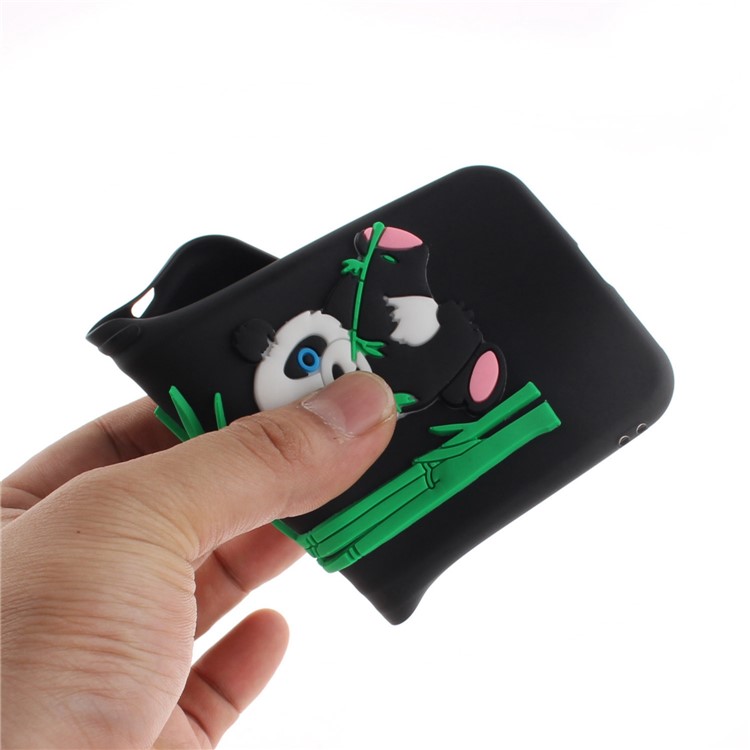 3D Panda Bamboo TPU Gel Phone Case for Samsung Galaxy J6 (2018) - Black-6