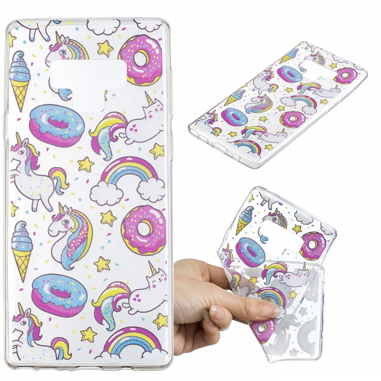 

Pattern Printing IMD TPU Back Shell for Samsung Galaxy Note9 N960 - Doughnuts and Unicorns, Galaxy Note9