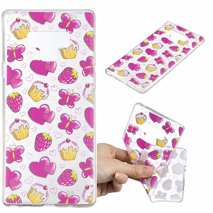 

Patterned IMD TPU Protector Case for Samsung Galaxy Note9 N960 - Cake and Strawberry, Galaxy Note9