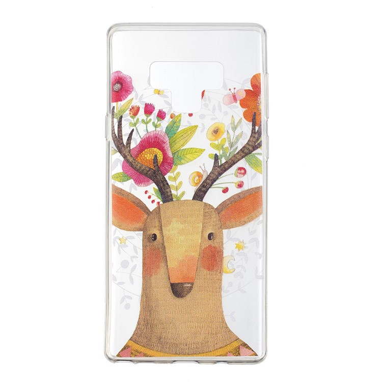Pattern Printing IMD TPU Protector Shell for Samsung Galaxy Note9 N960 - Flowered Elk-2