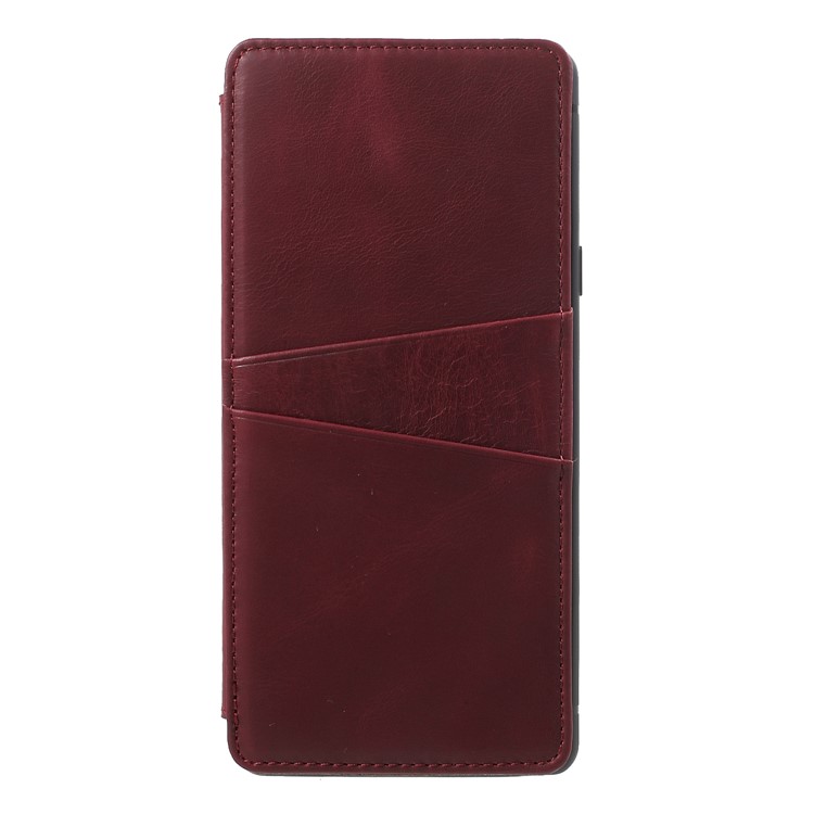 

Flip Stand Card Holder Genuine Leather Case for Samsung Galaxy Note9 N960 - Red