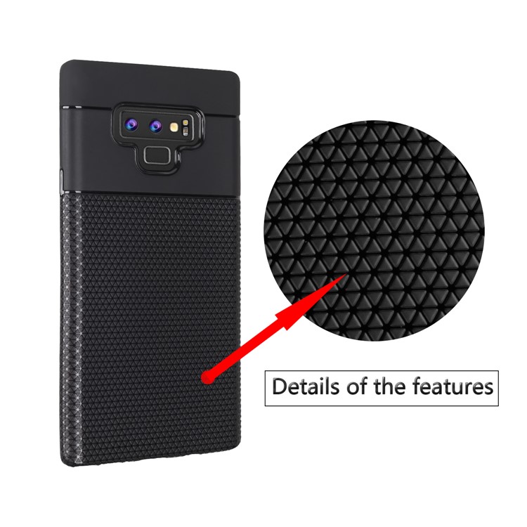 Triangle Pattern TPU Back Case for Samsung Galaxy Note9 SM-N960 - Black-2