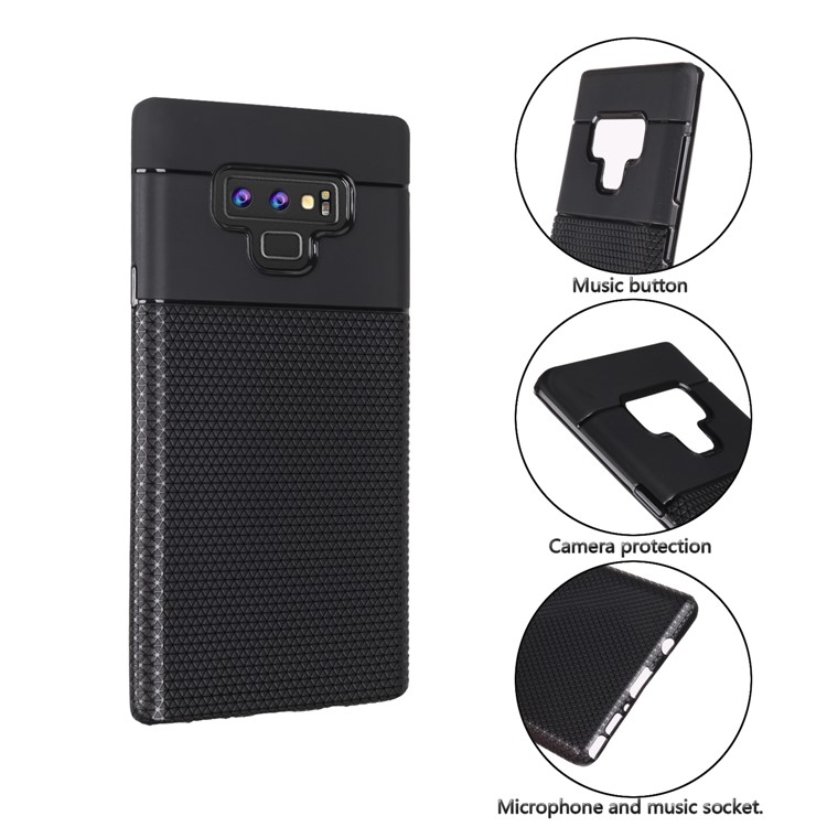 Triangle Pattern TPU Back Case for Samsung Galaxy Note9 SM-N960 - Black-3