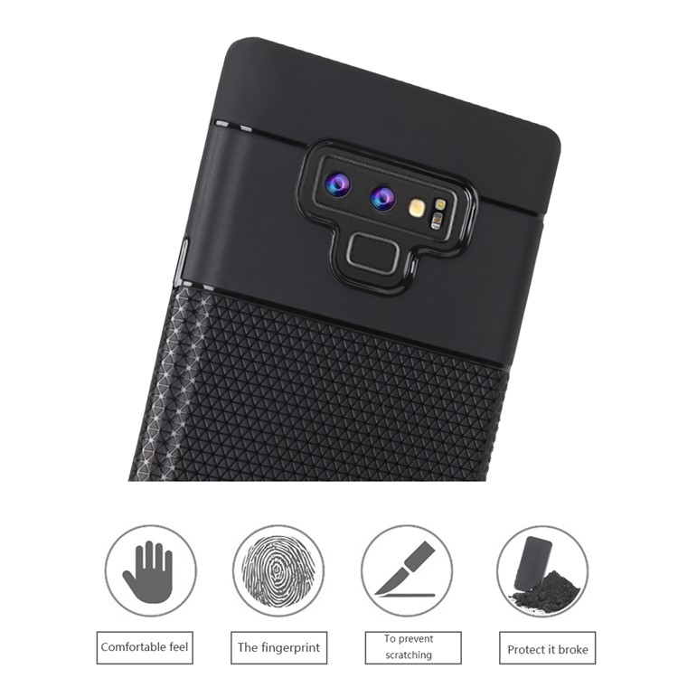 Triangle Pattern TPU Back Case for Samsung Galaxy Note9 SM-N960 - Black-5