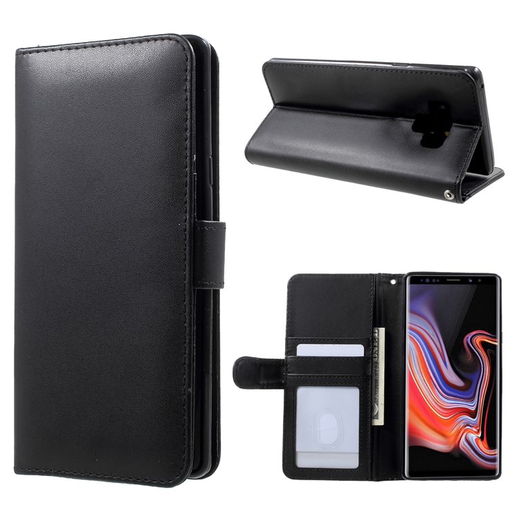 

PU Кожаный Кошелек Подставка Для Телефона Чехол Для Samsung Galaxy Note9 N960 - Черный, Galaxy Note9 N960