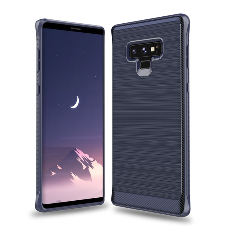

Soft TPU Brushed Shockproof Mobile Back Casing for Samsung Galaxy Note9 N960 - Blue