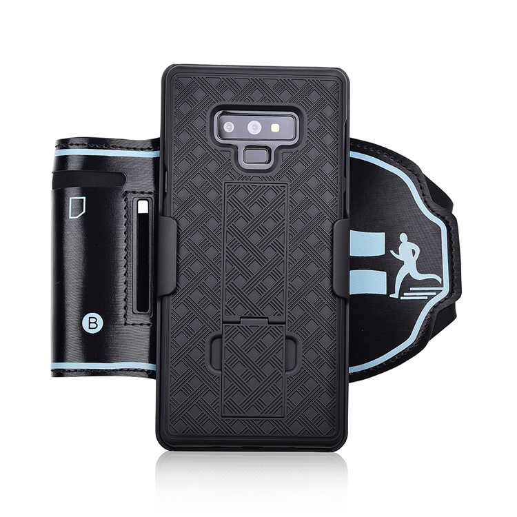 Escudo De Nylon Do Esporte Da Proteção Do PC Do Teste Padrão Do Esporte Com Kickstand Para A Galáxia Note9 N960 De Samsung-2