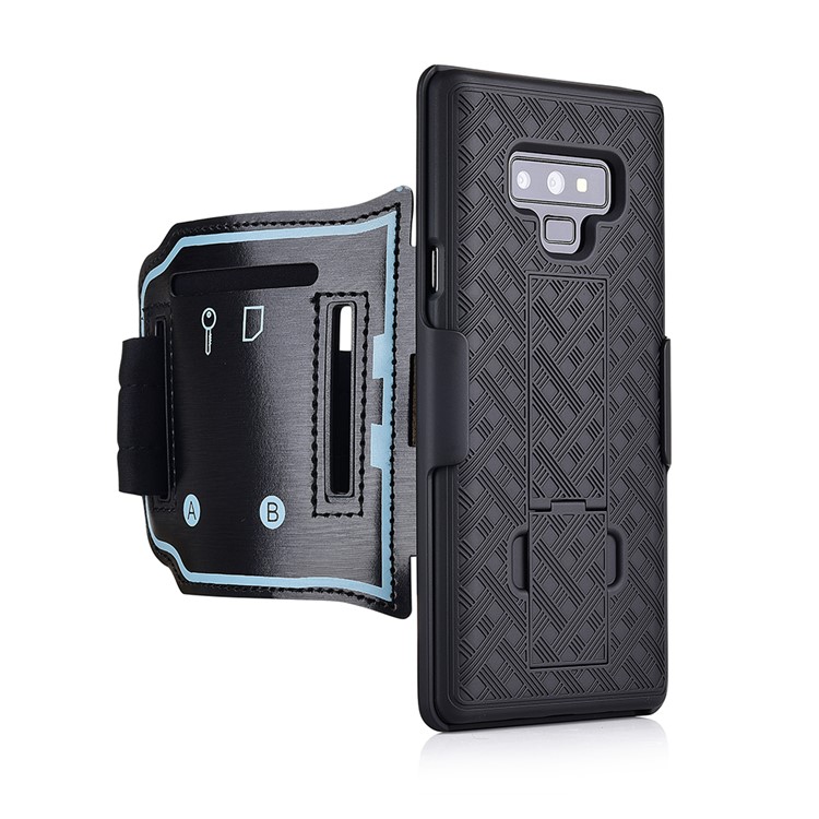 Escudo De Nylon Do Esporte Da Proteção Do PC Do Teste Padrão Do Esporte Com Kickstand Para A Galáxia Note9 N960 De Samsung-3
