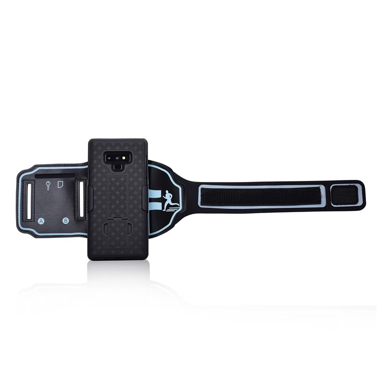 Escudo De Nylon Do Esporte Da Proteção Do PC Do Teste Padrão Do Esporte Com Kickstand Para A Galáxia Note9 N960 De Samsung-5