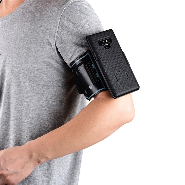 Escudo De Nylon Do Esporte Da Proteção Do PC Do Teste Padrão Do Esporte Com Kickstand Para A Galáxia Note9 N960 De Samsung-6
