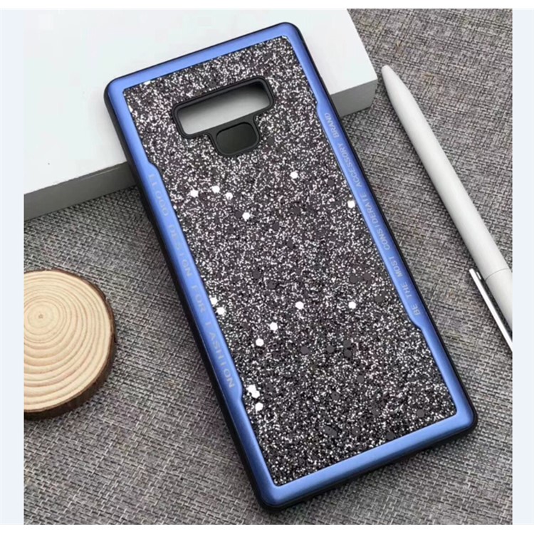 

Glitter Flash Powder Soft TPU Protective Cover for Samsung Galaxy Note9 N960 - Blue