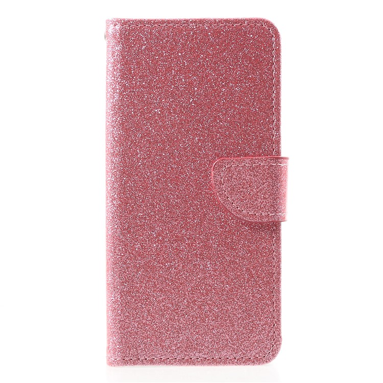 

Glittery Powder Wallet Stand Leather Phone Shell for Samsung Galaxy J6 (2018) - Pink, Galaxy J6 (2018)