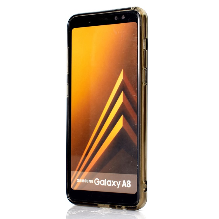 3D Diamond Grain Soft TPU Mobile Phone Case for Samsung Galaxy A8 (2018) - Grey-4