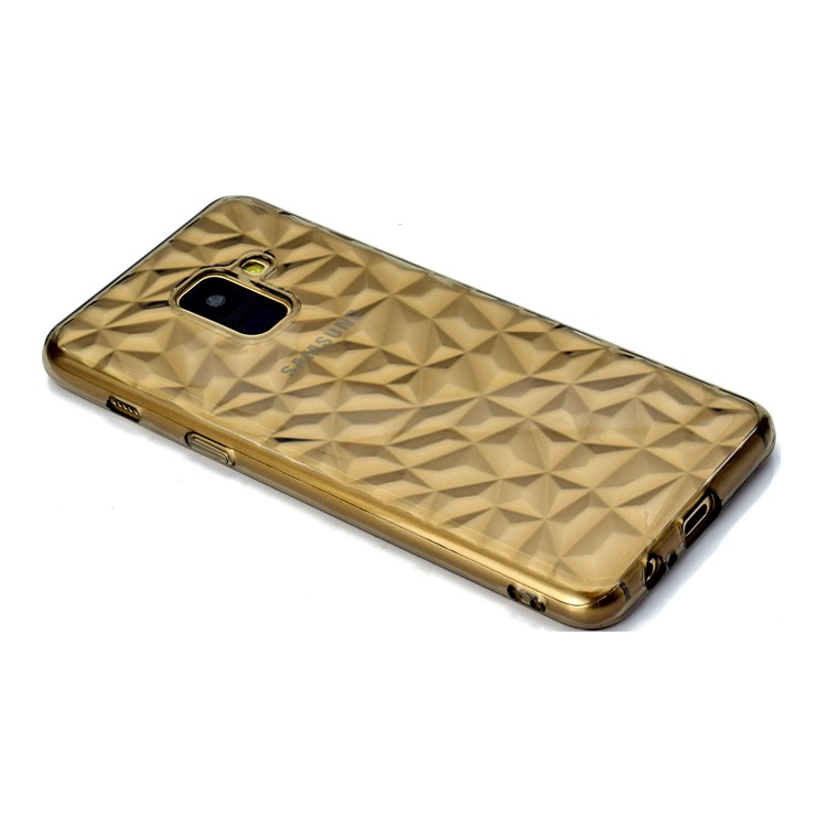 3D Diamond Grain Soft TPU Mobile Phone Case for Samsung Galaxy A8 (2018) - Grey-5