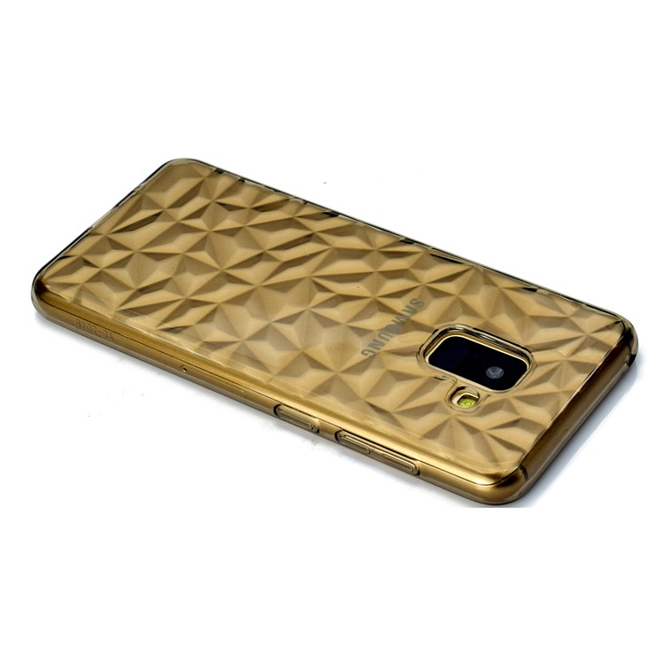 3D Diamond Grain Soft TPU Mobile Phone Case for Samsung Galaxy A8 (2018) - Grey-6