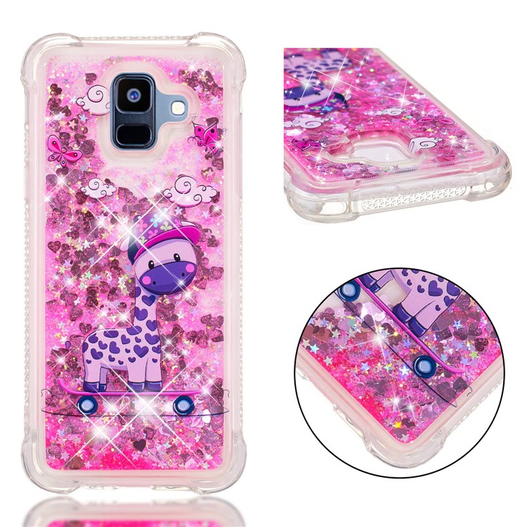

Animal Series Glitter Powder Quicksand Shockproof TPU Shell for Samsung Galaxy A6 (2018) - Cute Giraffe, Galaxy A6 (2018)