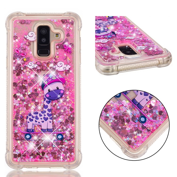 

Animal Series Glitter Powder Quicksand Shockproof TPU Shell for Samsung Galaxy A6+ (2018) / A9 Star Lite - Cute Giraffe, Galaxy A6+ (2018)