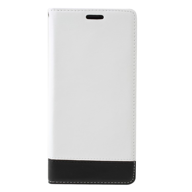

Two-tone Splicing Stand Split Leather Phone Cover for Samsung Galaxy Note9 N960 - White