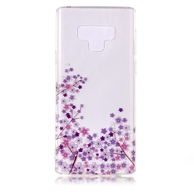 

Pattern Printing IMD Soft TPU Back Shell for Samsung Galaxy Note9 N960 - Purple Flower