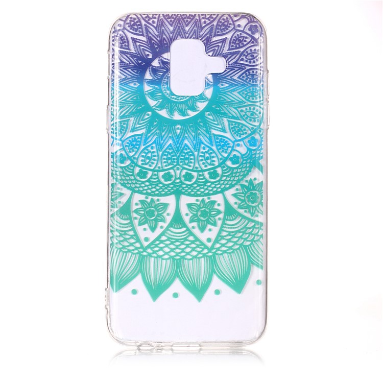 

Pattern Printing Soft TPU IMD Mobile Cover for Samsung Galaxy A6 (2018) - Purple / Cyan Mandala, Galaxy A6 (2018)