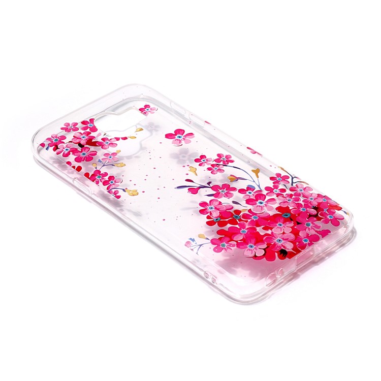 Pattern Printing IMD TPU Cell Phone Cover for Samsung Galaxy J4 (2018) - Pink Flower-2