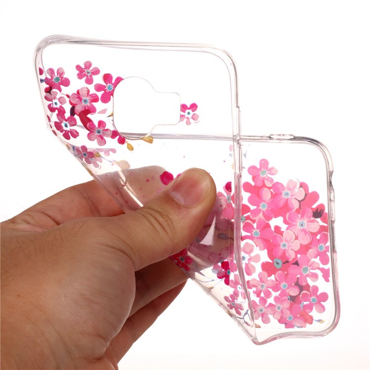 Pattern Printing IMD TPU Cell Phone Cover for Samsung Galaxy J4 (2018) - Pink Flower-3