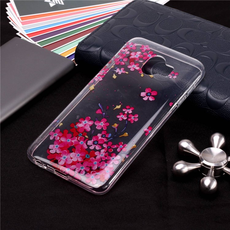 Pattern Printing IMD TPU Cell Phone Cover for Samsung Galaxy J4 (2018) - Pink Flower-4
