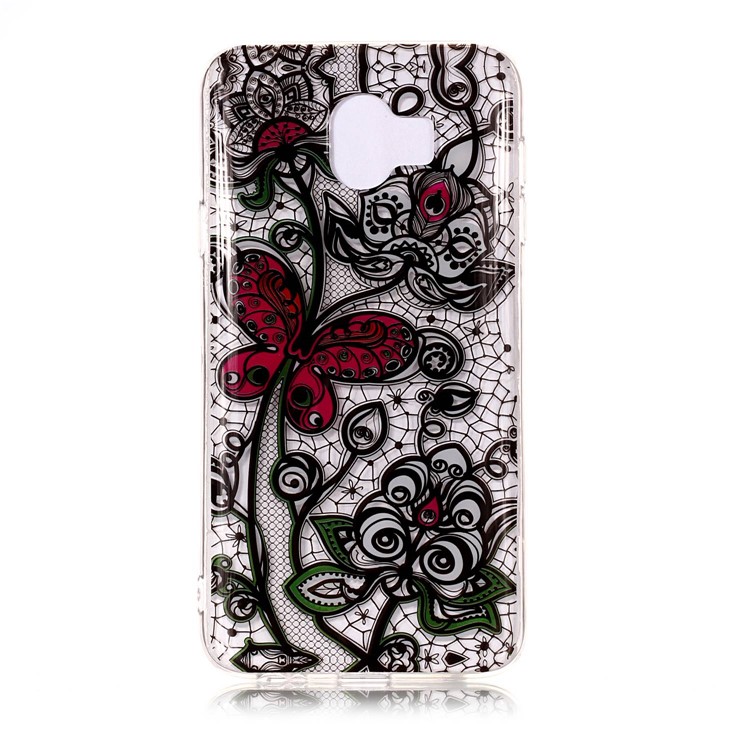 

Pattern Printing IMD TPU Mobile Phone Casing for Samsung Galaxy J4 (2018) - Butterfly Lace Flower