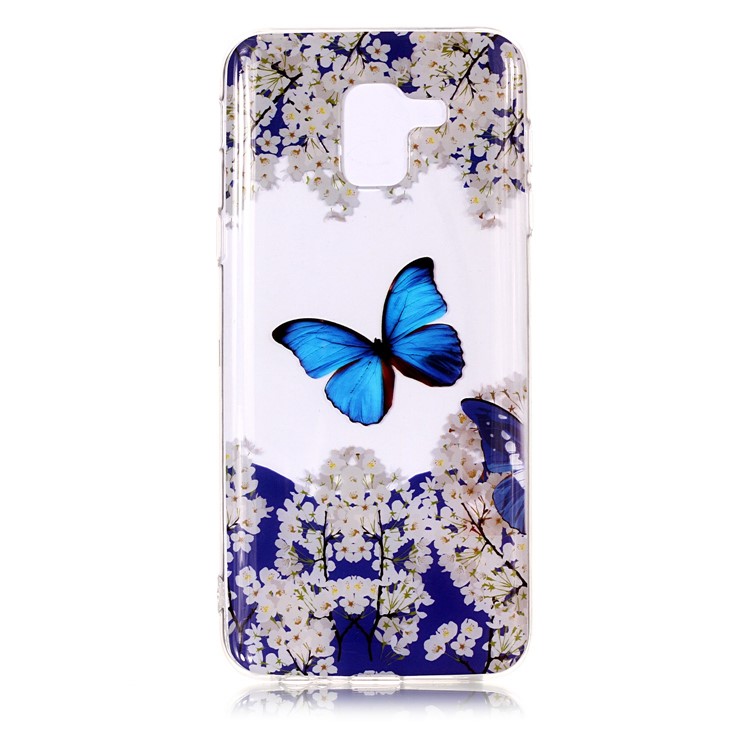 

Pattern Printing IMD TPU Back Case for Samsung Galaxy J6 (2018) - Blue Butterfly, Galaxy J6 (2018)