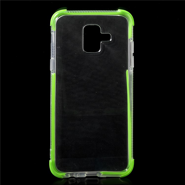 

Bi-color Shock-proof TPU Gel Mobile Shell for Samsung Galaxy A6 (2018) - Green
