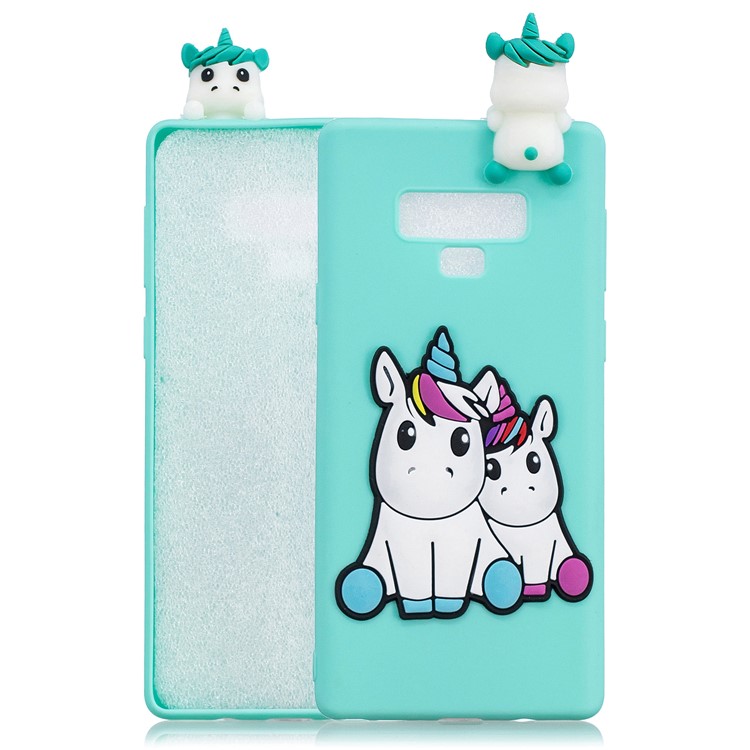 

3D Pattern TPU Phone Protection Casing for Samsung Galaxy Note9 N960 - Two Unicorns