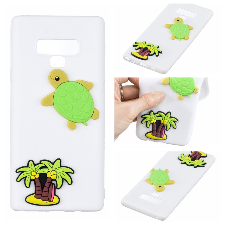 

3D Cartoon Pattern TPU Cover for Samsung Galaxy Note9 N960 - White Case Turtle Pattern